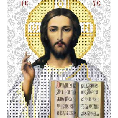 изображение: схема для вышивки бисером иконы Иисус Христос