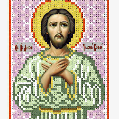 изображение: схема для вышивки бисером иконы Святой праведный Алексей