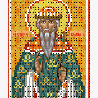 изображение: схема для вышивки бисером иконы Святой мученик Вадим