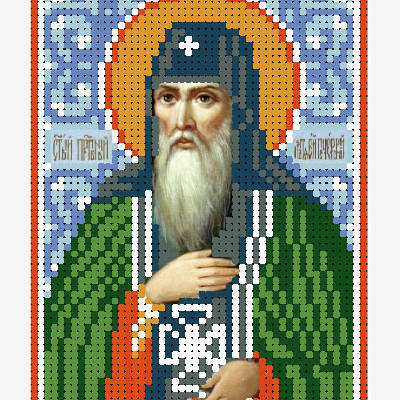 изображение: схема для вышивки бисером иконы Святой преподобный Матвей Греческий