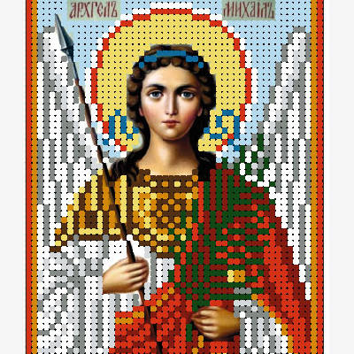 изображение: схема для вышивки бисером иконы Святой архангел Михаил