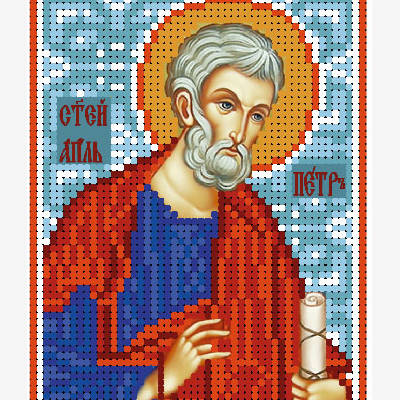 изображение: схема для вышивки бисером иконы Святой апостол Петр