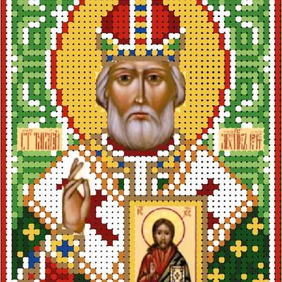 изображение: схема для вышивки бисером иконы Святой Тарасий Константинопольский