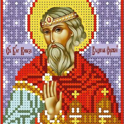 изображение: схема для вышивки бисером иконы Святой князь Владислав Сербский