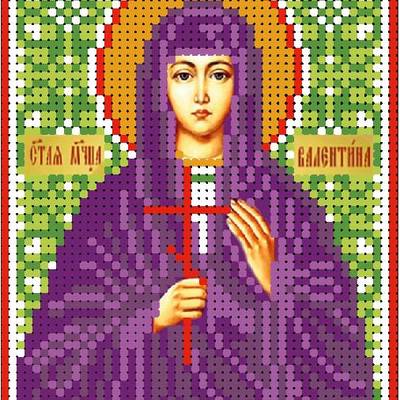 изображение: именная икона для вышивки бисером Святая мученица Валентина
