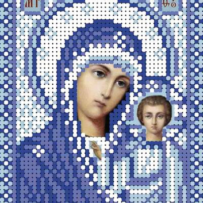 изображение: схема для вышивки бисером иконы Пресвятая Богородица Казанская