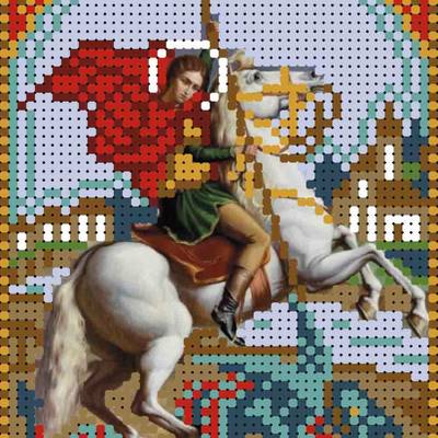 изображение: схема для вышивки бисером иконы Святой Георгий Победоносец