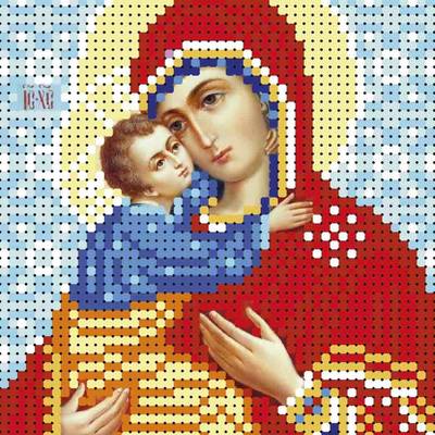 изображение: схема для вышивки иконы Образ Богородицы Владимирская