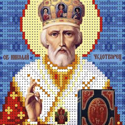 изображение: схема для вышивки иконы Святой Николай Чудотворец