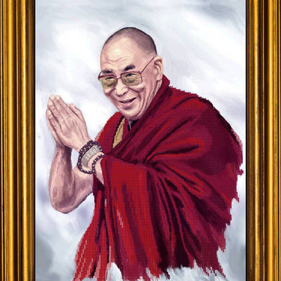 фото: картина для вышивки бисером Далай Лама