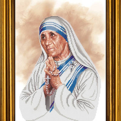 фото: картина для вышивки бисером Портрет Матери Терезы