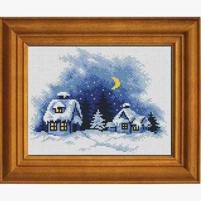 фото: картина для вышивки бисером Уютное очарование зимы