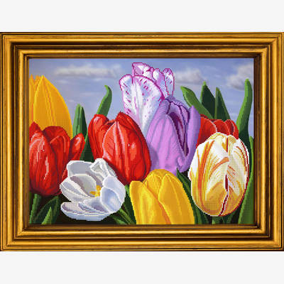 фото: картина для вышивки бисером Голландские тюльпаны