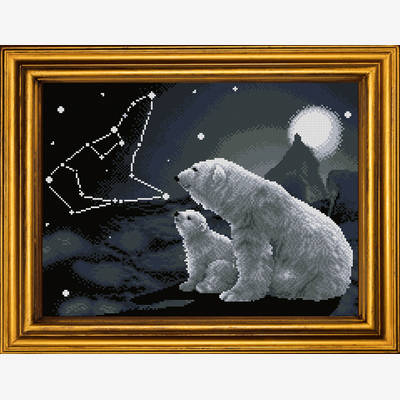 фото: картина для вышивки бисером Звёздные медведи