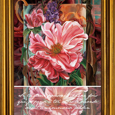 фото: картина для вышивки бисером Цветок любви
