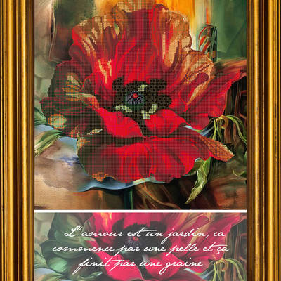 фото: картина для вышивки бисером Цветок страсти