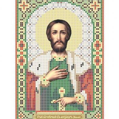изображение: икона для вышивки бисером Святой Князь Александр Невский