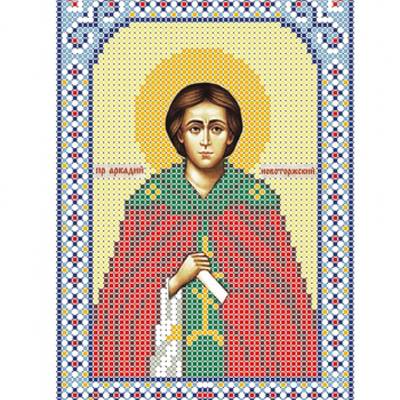 изображение: икона для вышивки бисером Святой Аркадий