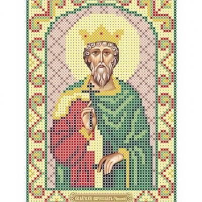 изображение: икона для вышивки бисером Святой Князь Вячеслав Чешский