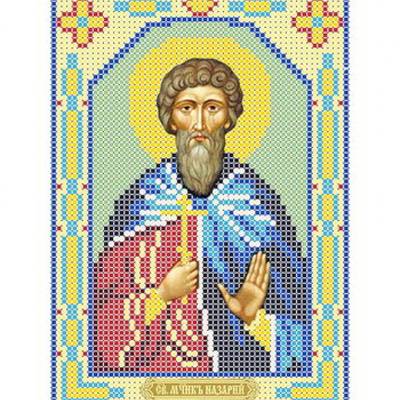 изображение: икона для вышивки бисером Святой Назарий