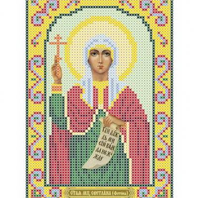 изображение: икона для вышивки бисером, Святая Светлана (Фотина)
