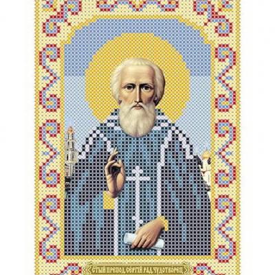 изображение: икона для вышивки бисером Святой Сергий Радонежский Чудотворец