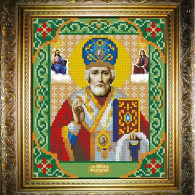 изображение: икона для вышивки бисером Святитель Николай Чудотворец