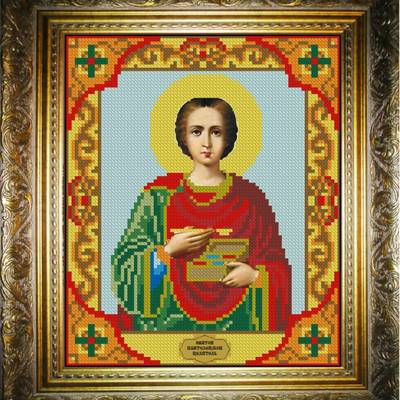 изображение: икона для вышивки бисером Святой Пантлеймон