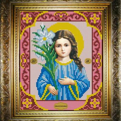 изображение: икона для вышивки бисером Трилетствующая Богородица