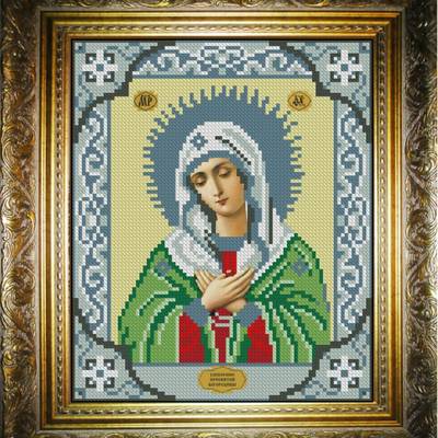 изображение: икона для вышивки бисером Умиление Богородица