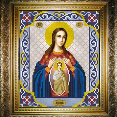 изображение: икона для вышивки бисером Богородица Помощница В Родах
