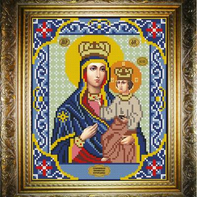 изображение: икона для вышивки бисером Богородица Озерянская