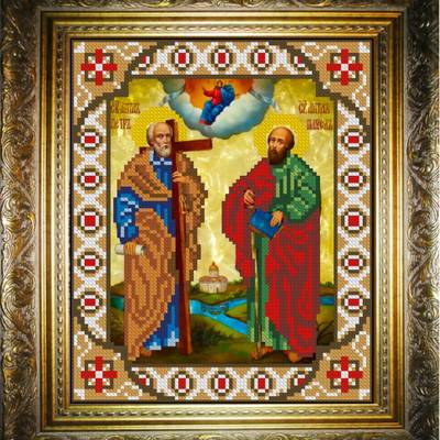 изображение: икона для вышивки бисером Апостолы Пётр и Павел
