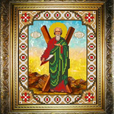 изображение: икона для вышивки бисером Апостол Андрей Первозванный