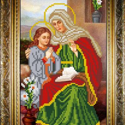 изображение: икона для вышивки бисером, Святая Анна