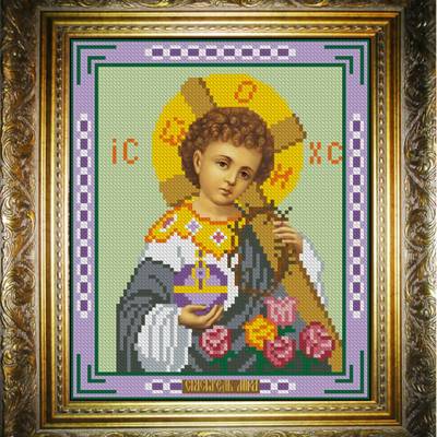 изображение: икона для вышивки бисером, Иисус Христос Спаситель Мира