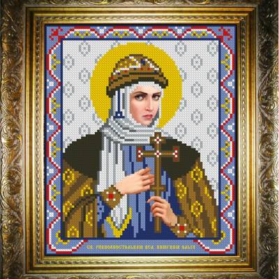 изображение: икона для вышивки бисером, Святая княгиня Ольга