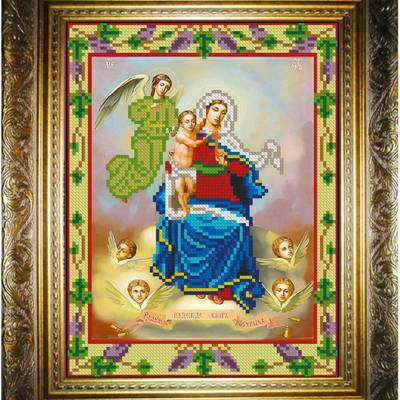 изображение: икона для вышивки бисером, Богородица Радуйся надежде Вечных благ