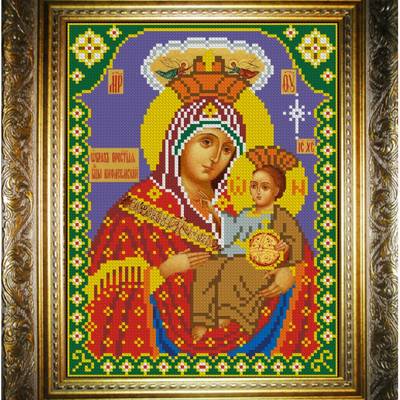 изображение: икона для вышивки бисером, Богородица Вифлеемская (Улыбающаяся)