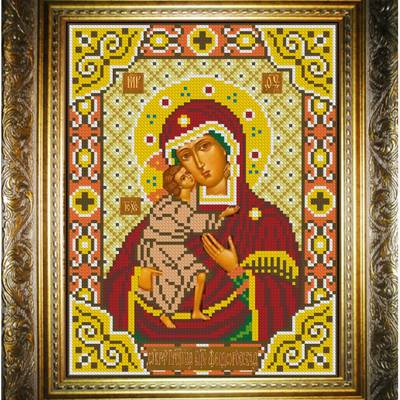 изображение: икона для вышивки бисером, Богородица Феодоровская