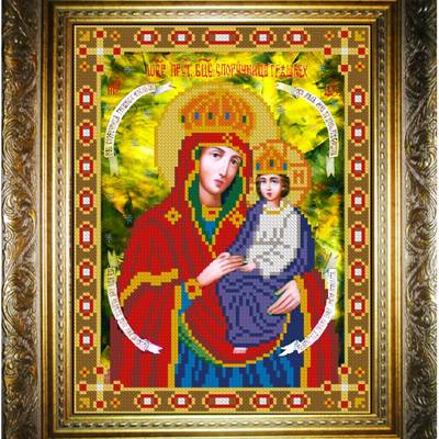 изображение: икона для вышивки бисером, Богородица Споручница Грешных