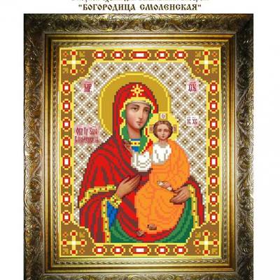 изображение: икона для вышивки бисером, Богородица Смоленская
