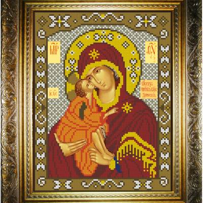 изображение: икона для вышивки бисером, Богородица Донская