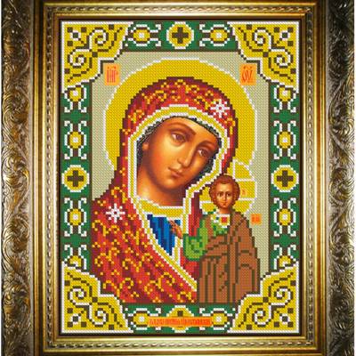изображение: икона для вышивки бисером, Богородица Казанская