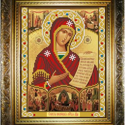 изображение: икона для вышивки бисером, Боголюбская Богородица (С праздниками)