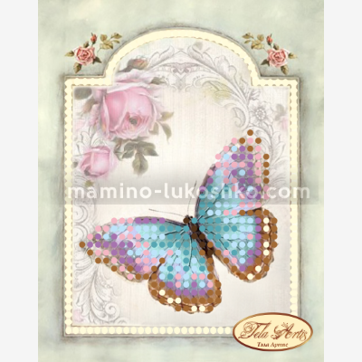 Схема для вышивки бисером Винтажная бабочка