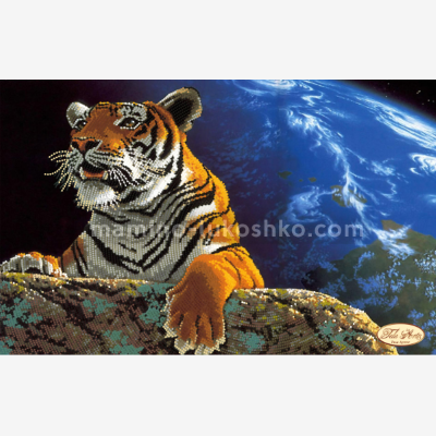 Схема для вышивки бисером Амурский тигр. Спасем планету