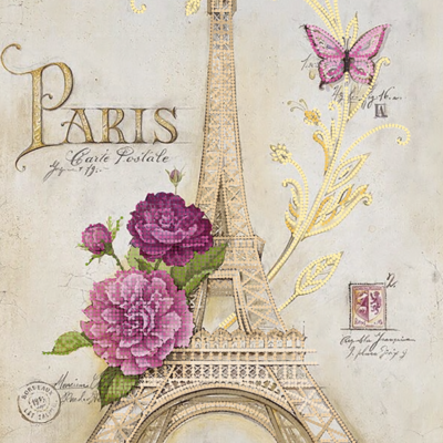 Схема для вышивки бисером Из Парижа с любовью