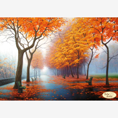 фото: картина для вышивки бисером, Осенняя аллея
