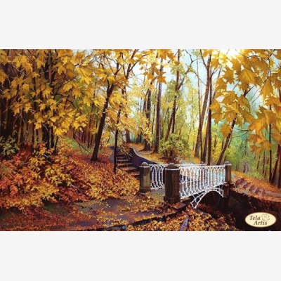 фото: картина для вышивки бисером, Мост в осень